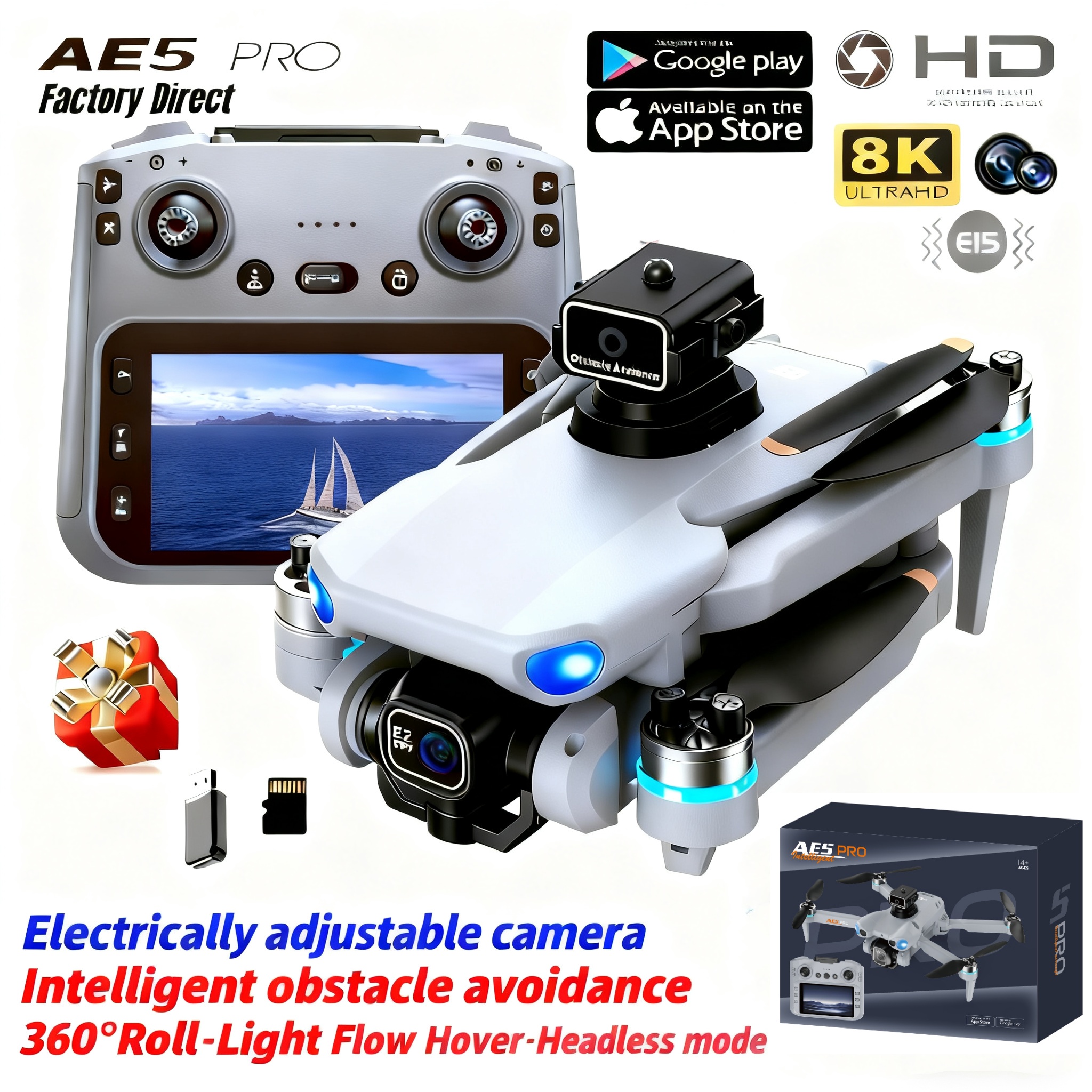 Drone Kit Tricopter - 2026 New AE5 Pro Drone 8K