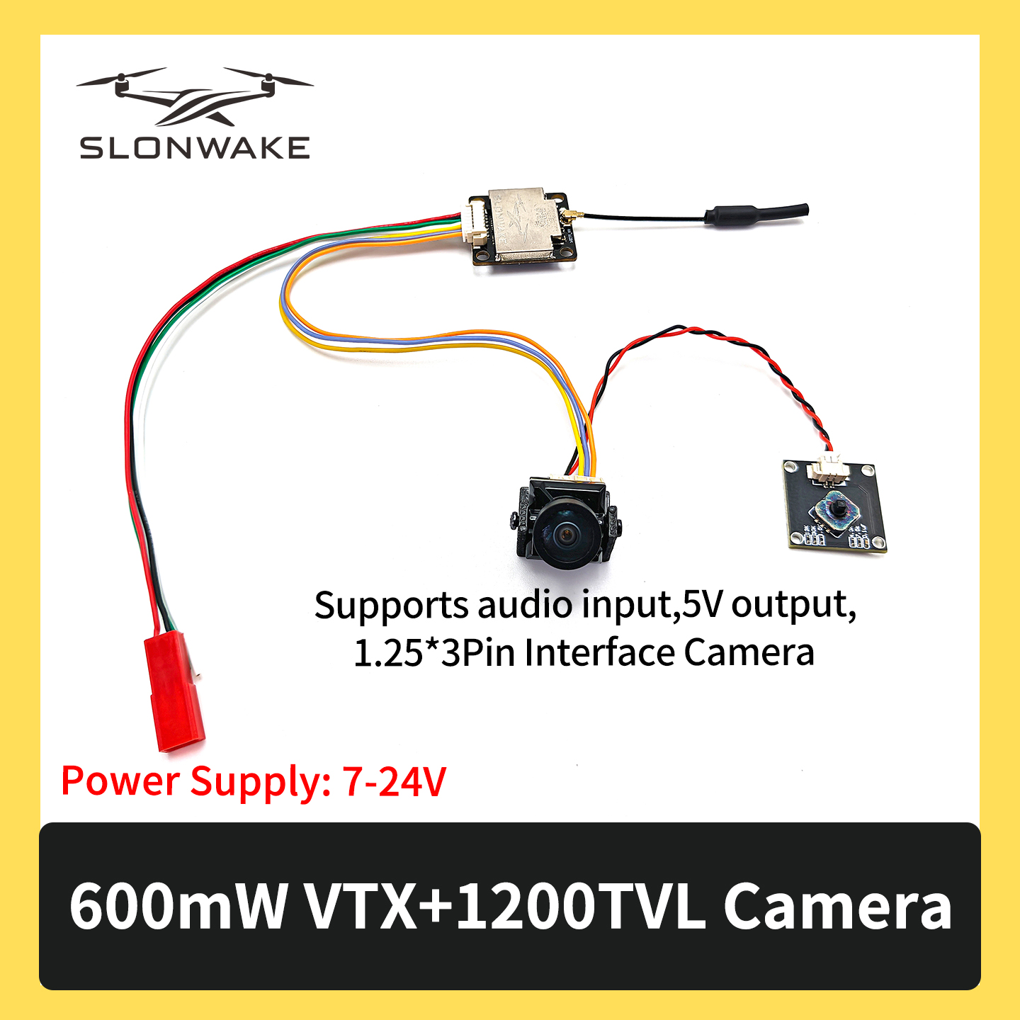 SLONWAKE 5.8G 600mW 7-24V FPV  - đánh giá và giá Drone Kit With Camera