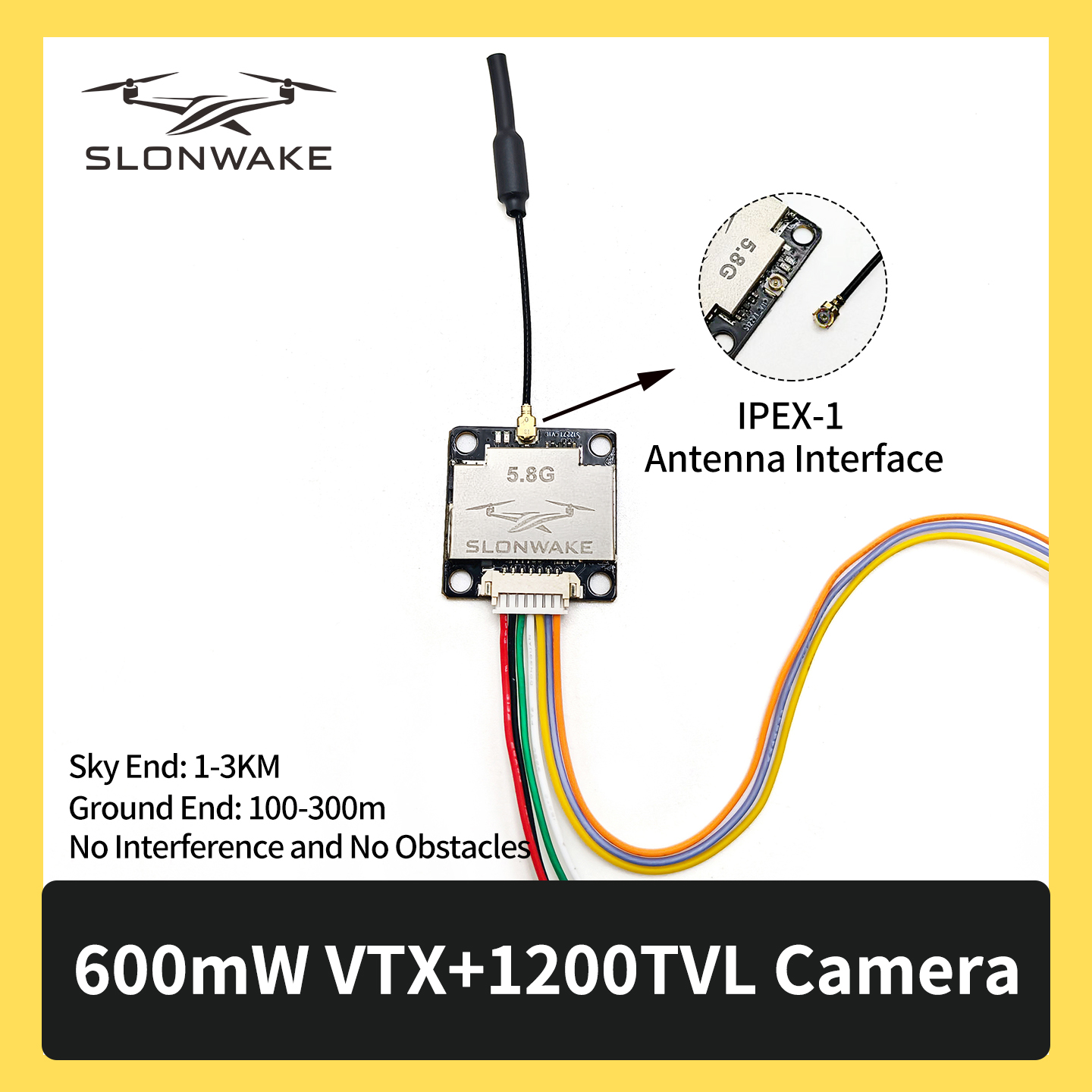 SLONWAKE 5.8G 600mW 7-24V FPV  - đánh giá và giá Drone Kit With Camera
