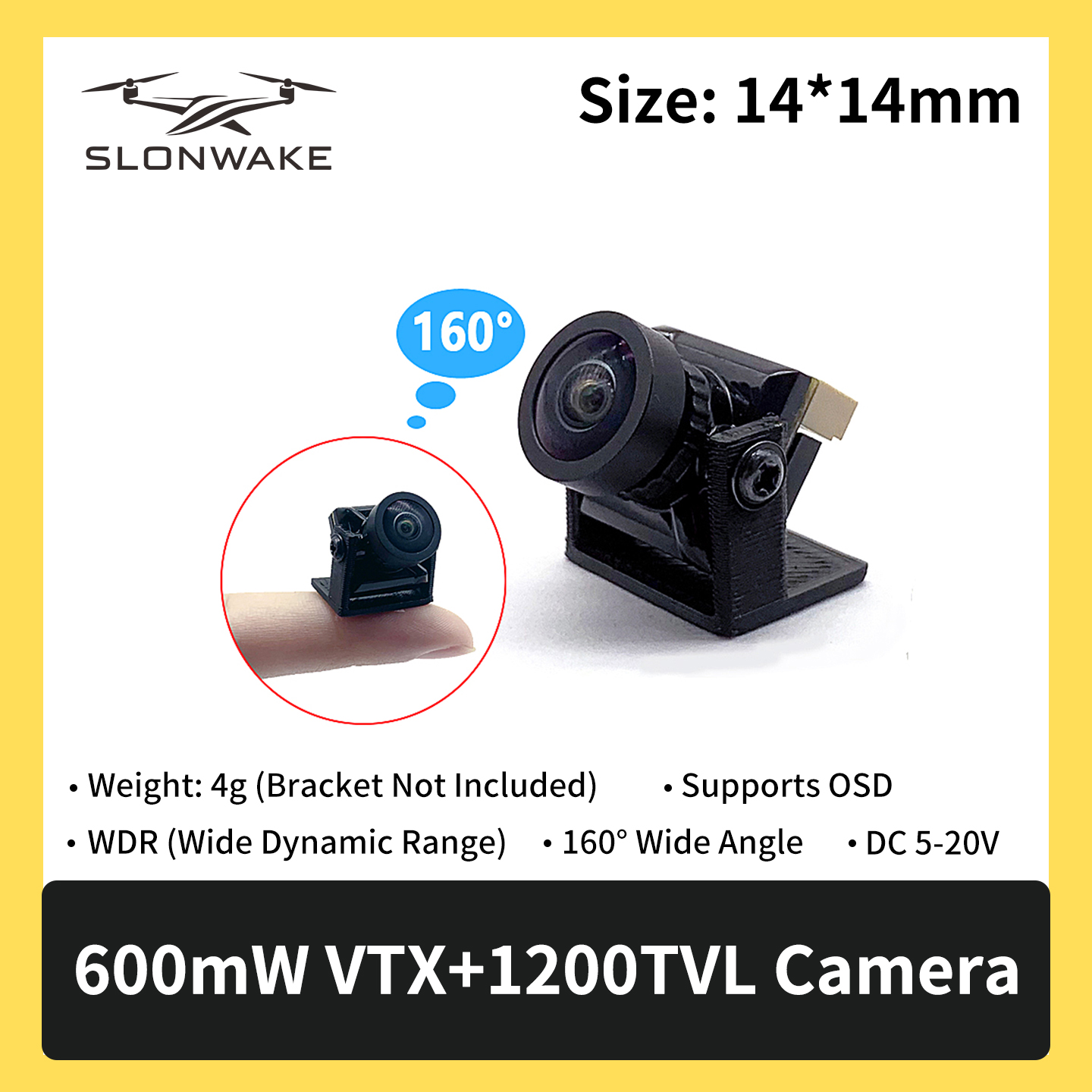 SLONWAKE 5.8G 600mW 7-24V FPV  - đánh giá và giá Drone Kit With Camera