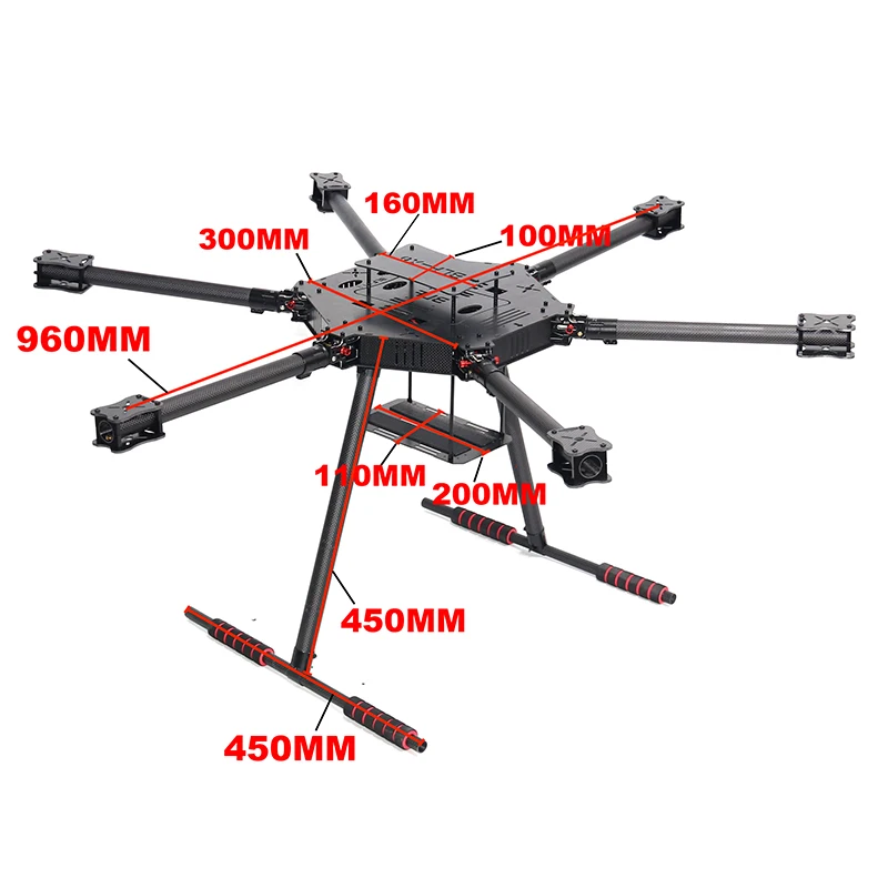 ZD850 ZD960 Full Carbon Fiber  - đánh giá và giá Drone Kit Heavy Lift